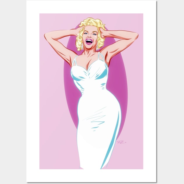 Jayne Mansfield - An illustration by Paul Cemmick Wall Art by PLAYDIGITAL2020